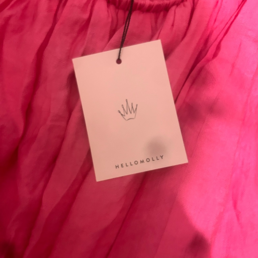 Hello Molly Pink Ruched Ruffled Sundress - Picture 3 of 4